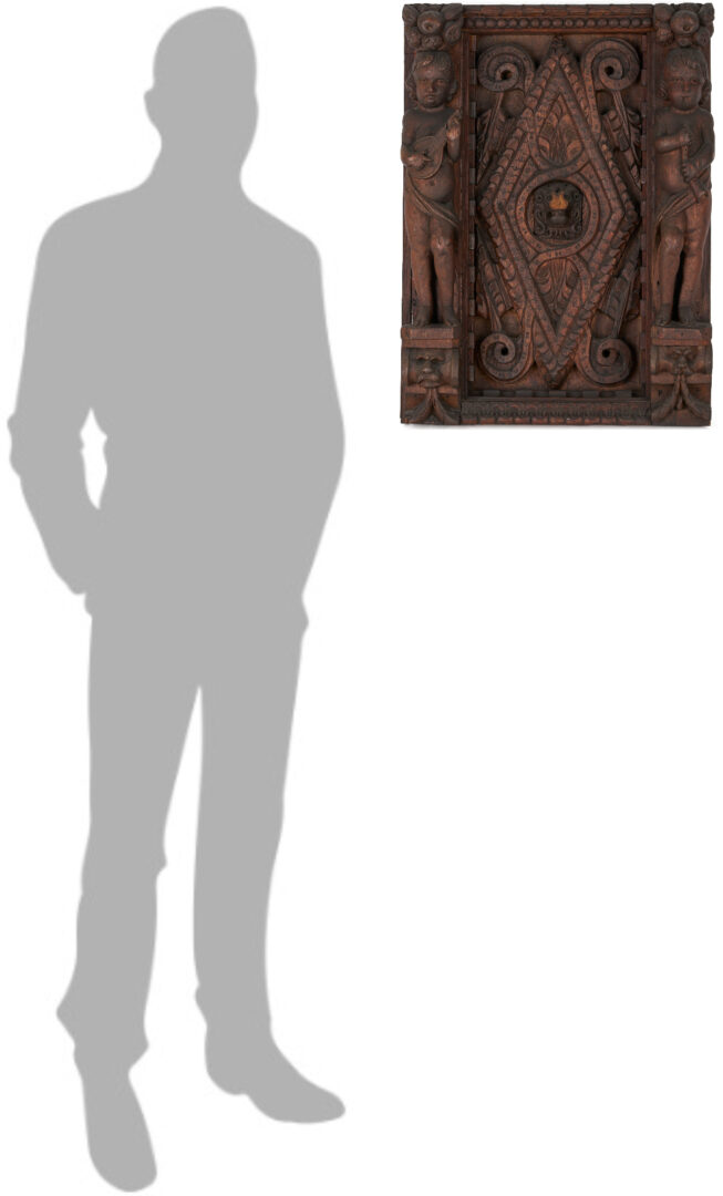 Lot 1079: Carved Baroque  Figural Panel