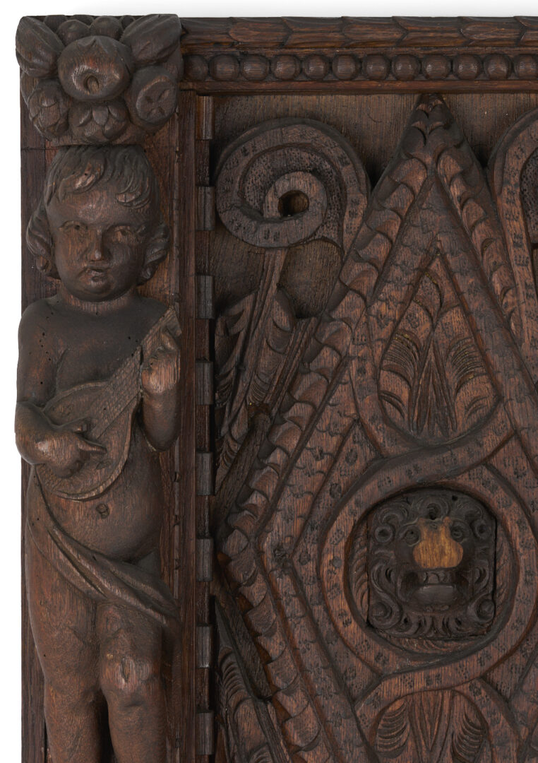 Lot 1079: Carved Baroque  Figural Panel