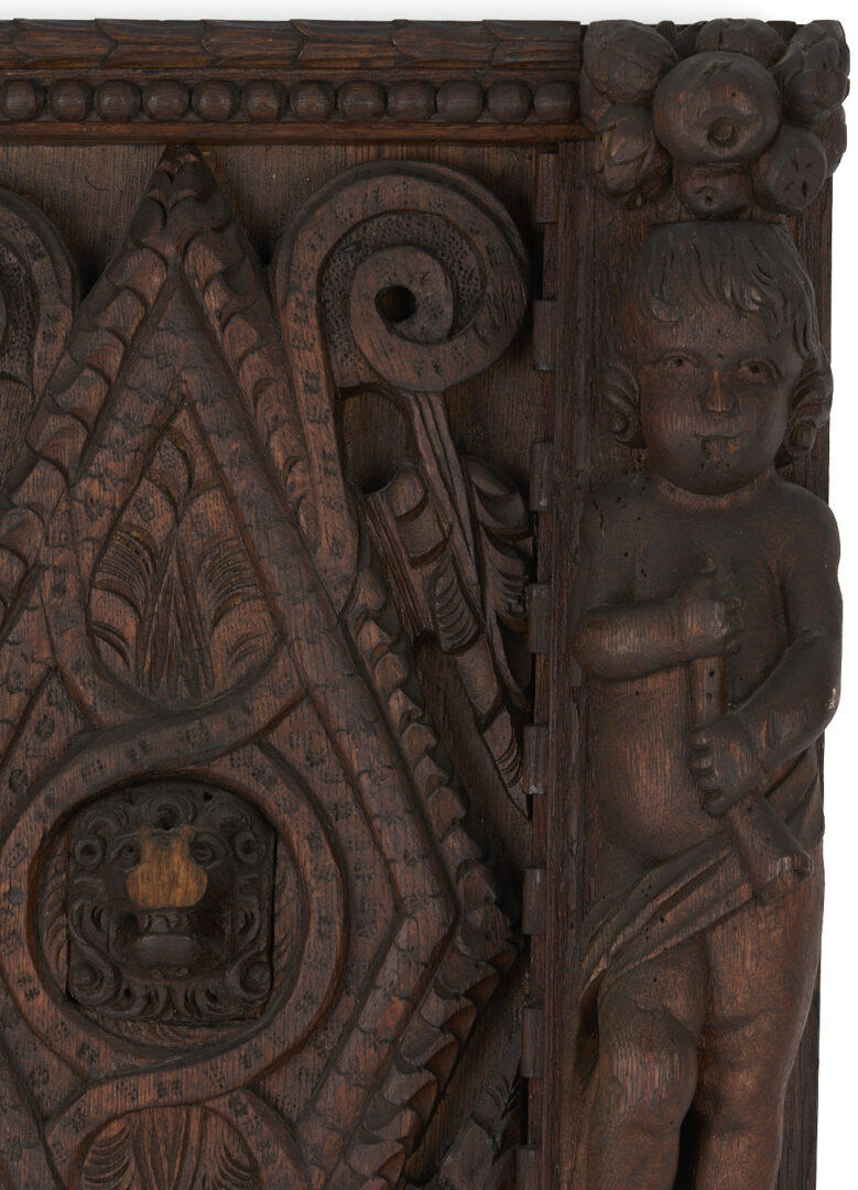 Lot 1079: Carved Baroque  Figural Panel