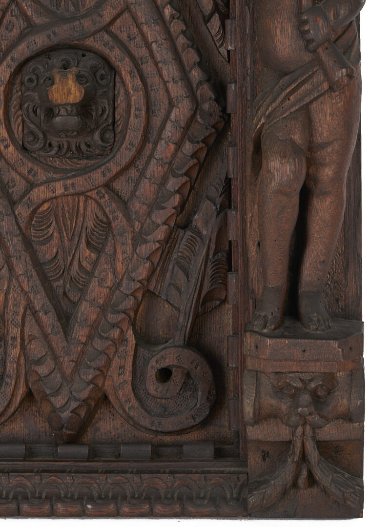 Lot 1079: Carved Baroque  Figural Panel