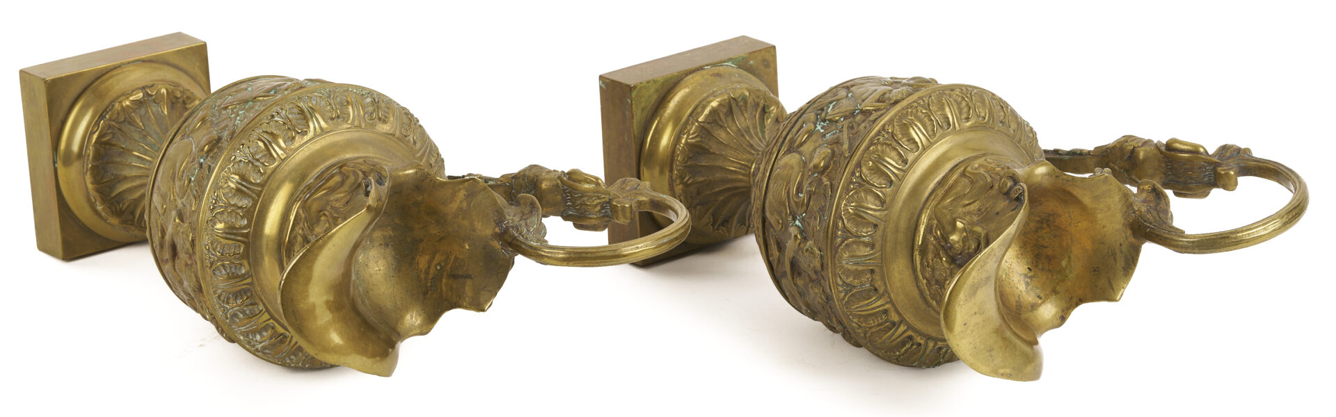 Lot 107: Pair of Neoclassical Style Gilt Bronze Ewers