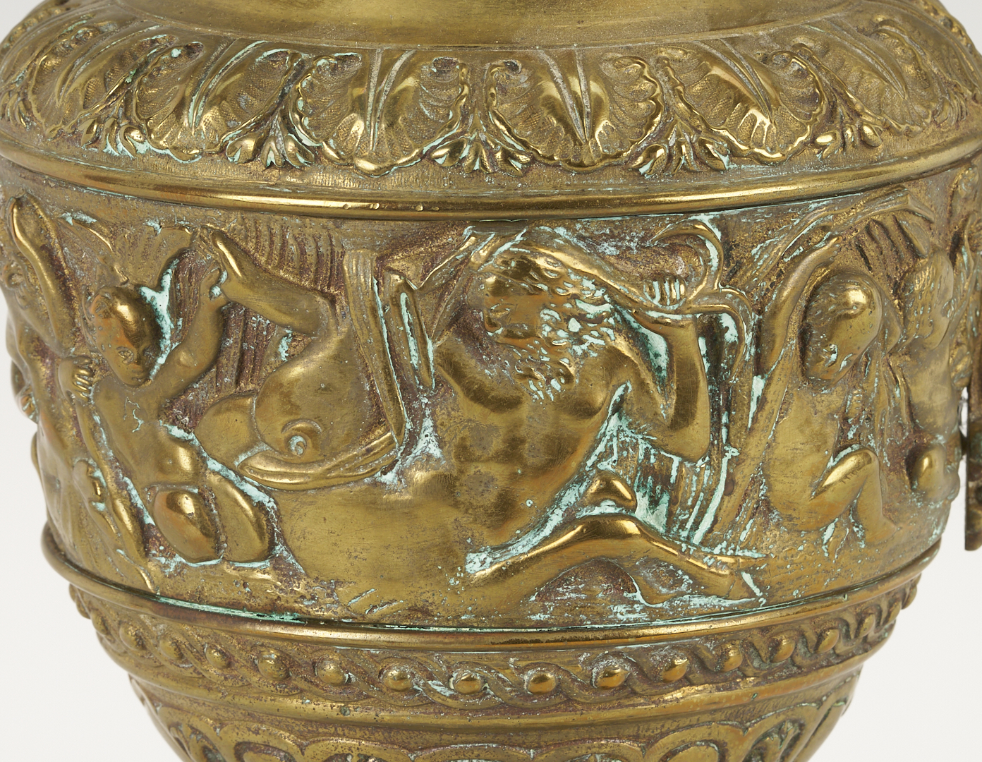 Lot 107: Pair of Neoclassical Style Gilt Bronze Ewers