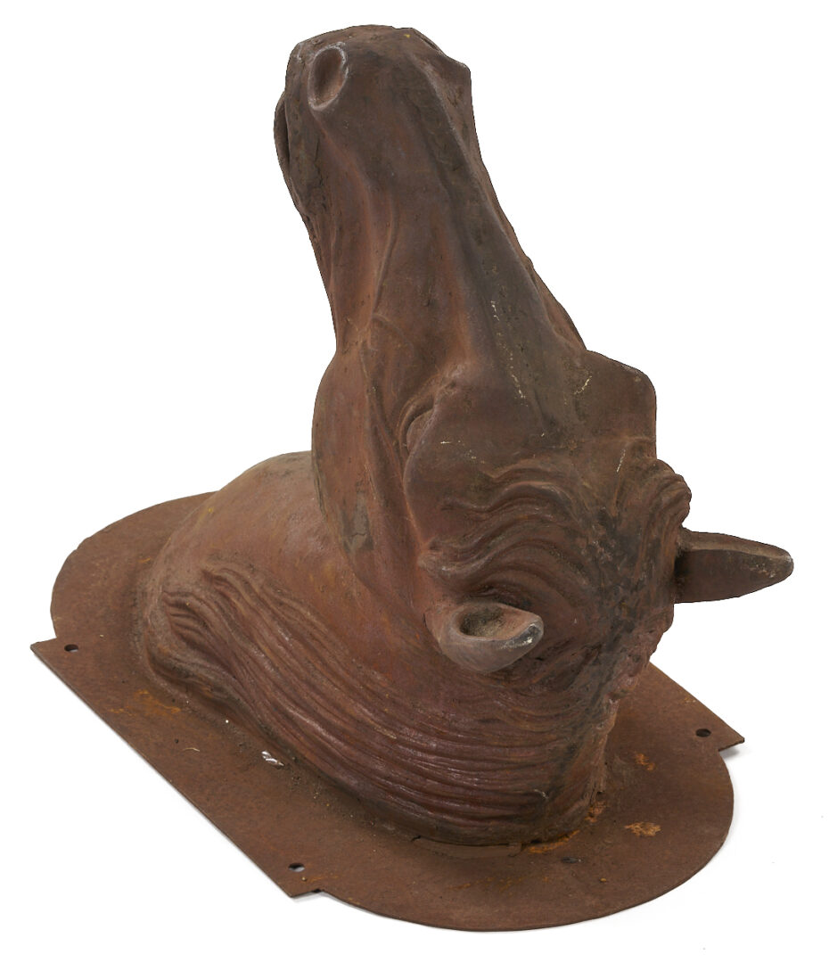 Lot 1080: Cast Iron Horse Head Wall Plaque