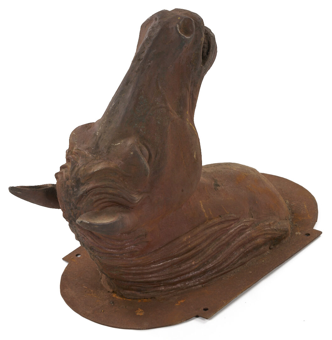 Lot 1080: Cast Iron Horse Head Wall Plaque
