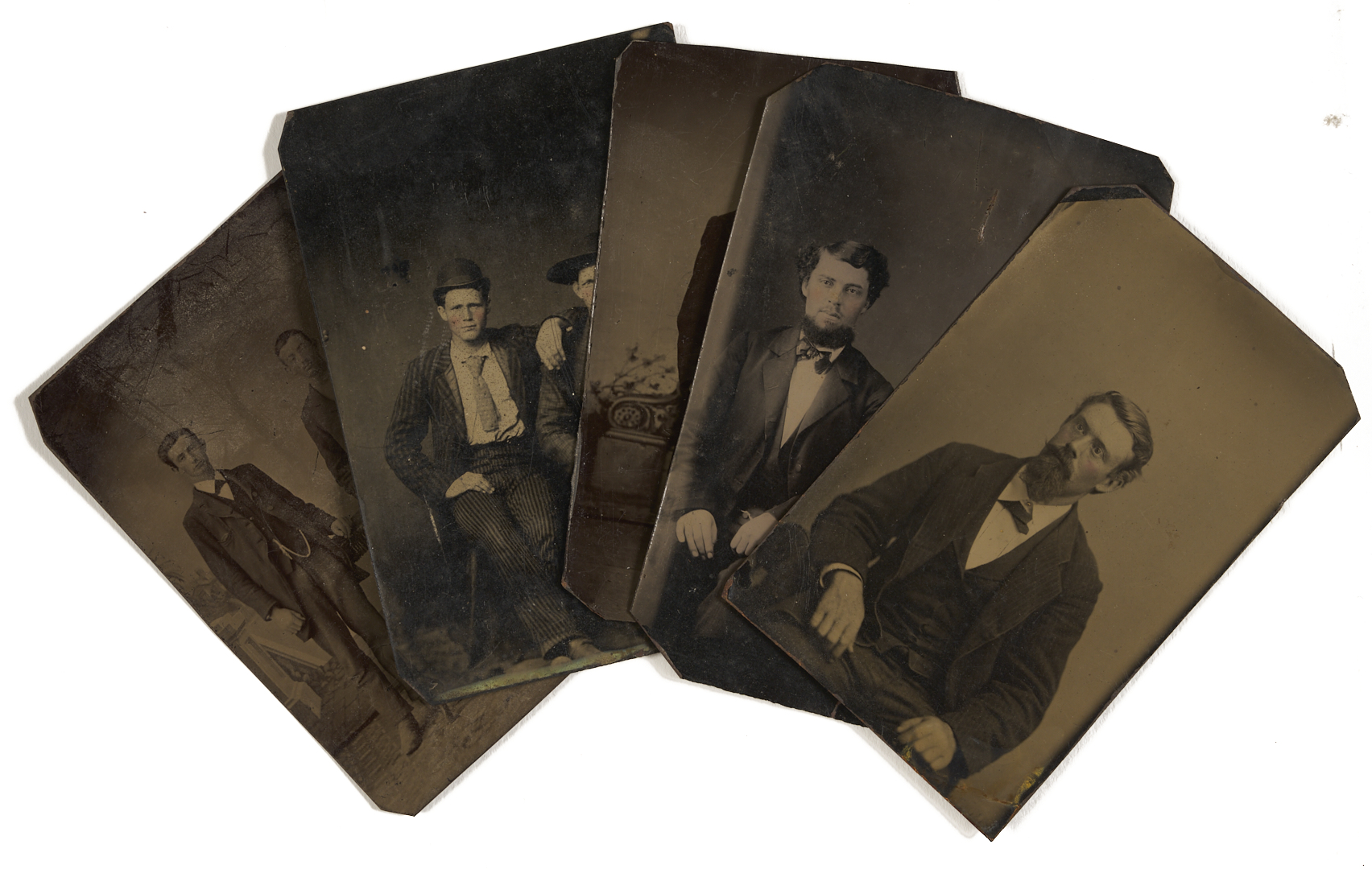 Lot 1081: Large Group Unframed Tintypes, incl. Black Photos