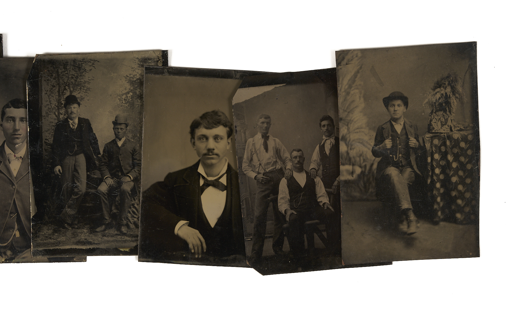 Lot 1081: Large Group Unframed Tintypes, incl. Black Photos