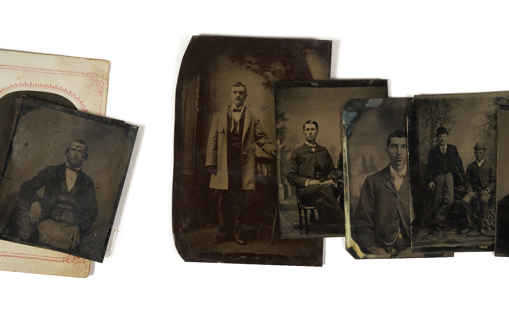 Lot 1081: Large Group Unframed Tintypes, incl. Black Photos