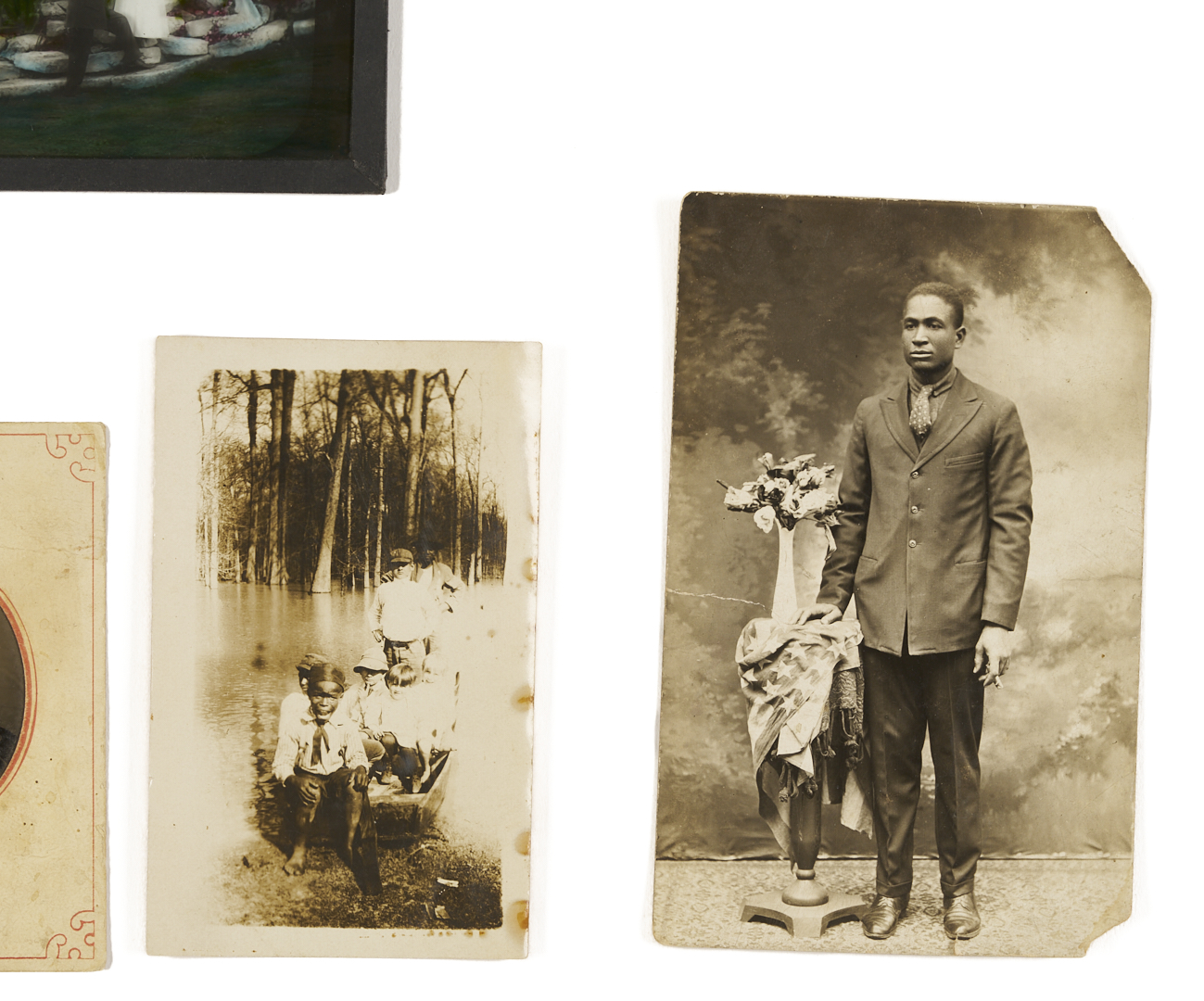 Lot 1081: Large Group Unframed Tintypes, incl. Black Photos