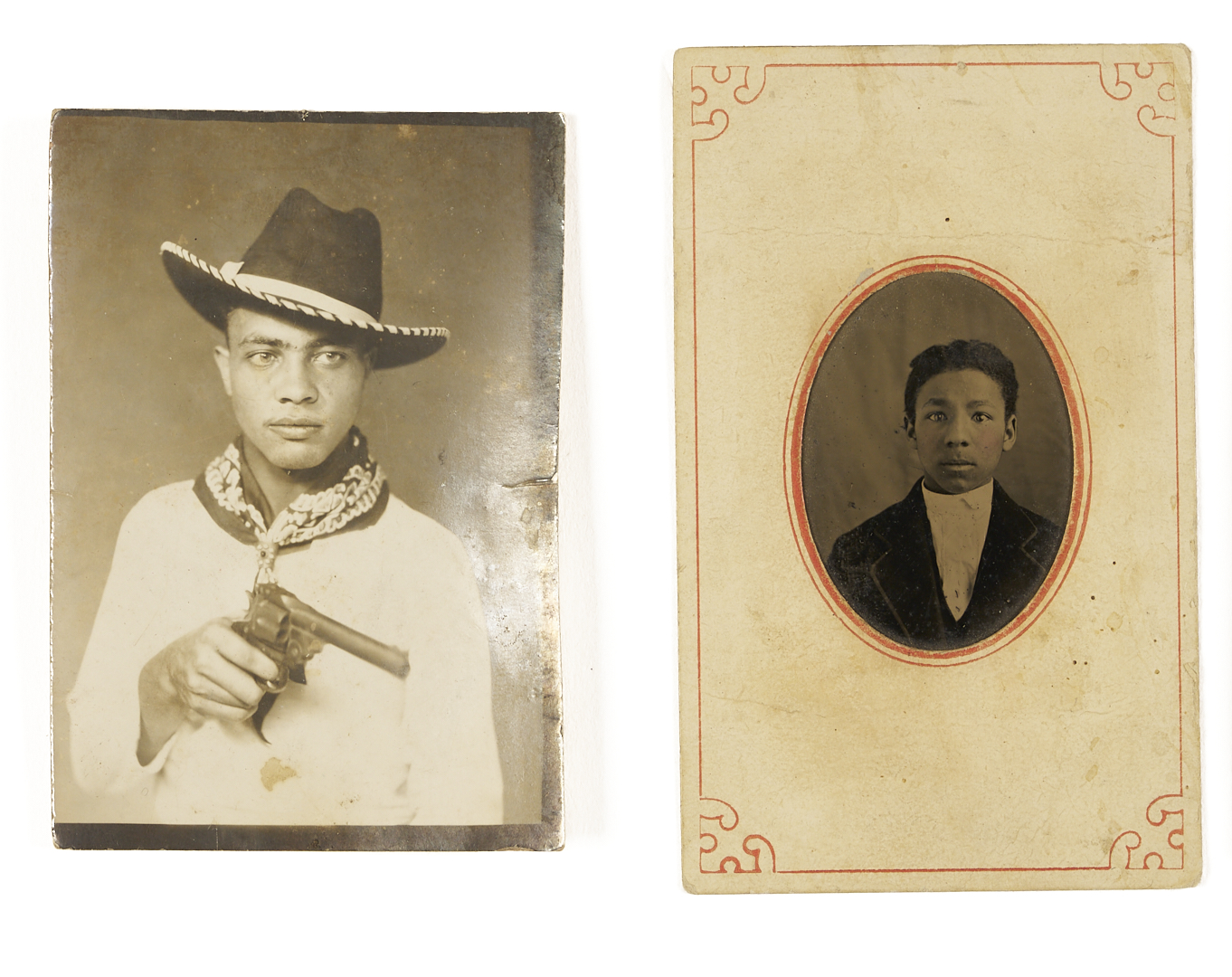 Lot 1081: Large Group Unframed Tintypes, incl. Black Photos