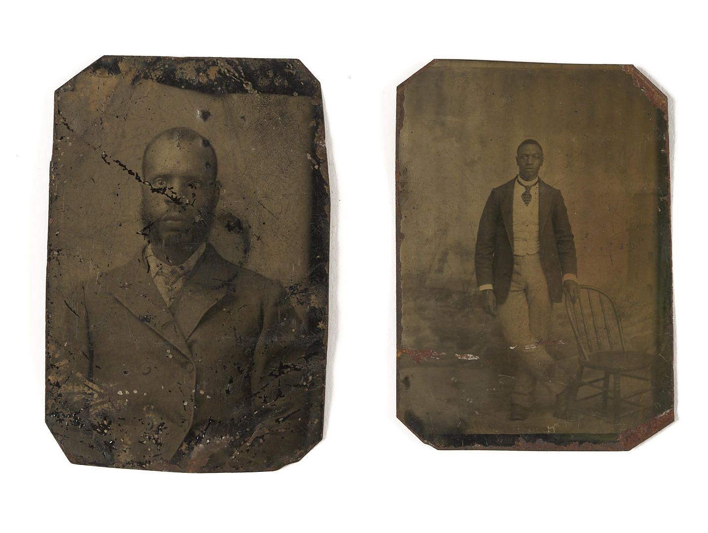 Lot 1081: Large Group Unframed Tintypes, incl. Black Photos