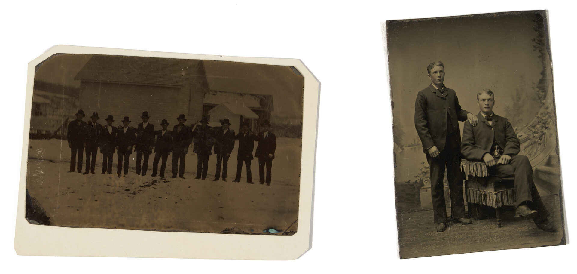 Lot 1081: Large Group Unframed Tintypes, incl. Black Photos