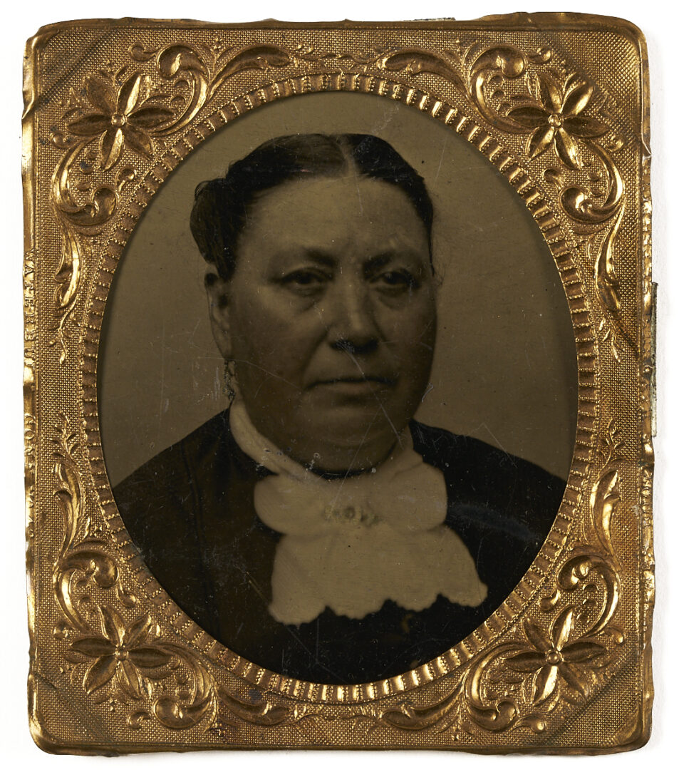 Lot 1082: Collection of 38 Tintypes, Ambrotypes, Daguerreotypes plus Carved Masonic