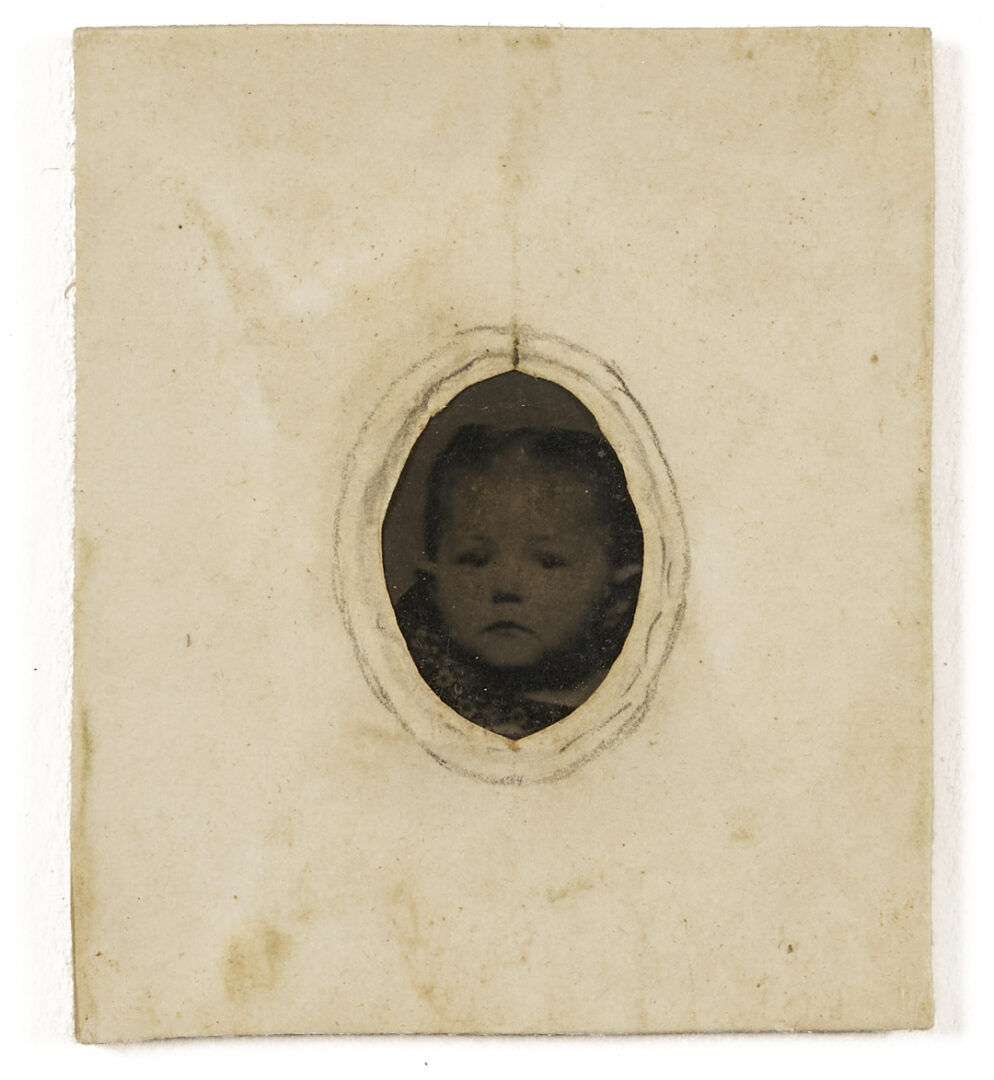 Lot 1082: Collection of 38 Tintypes, Ambrotypes, Daguerreotypes plus Carved Masonic