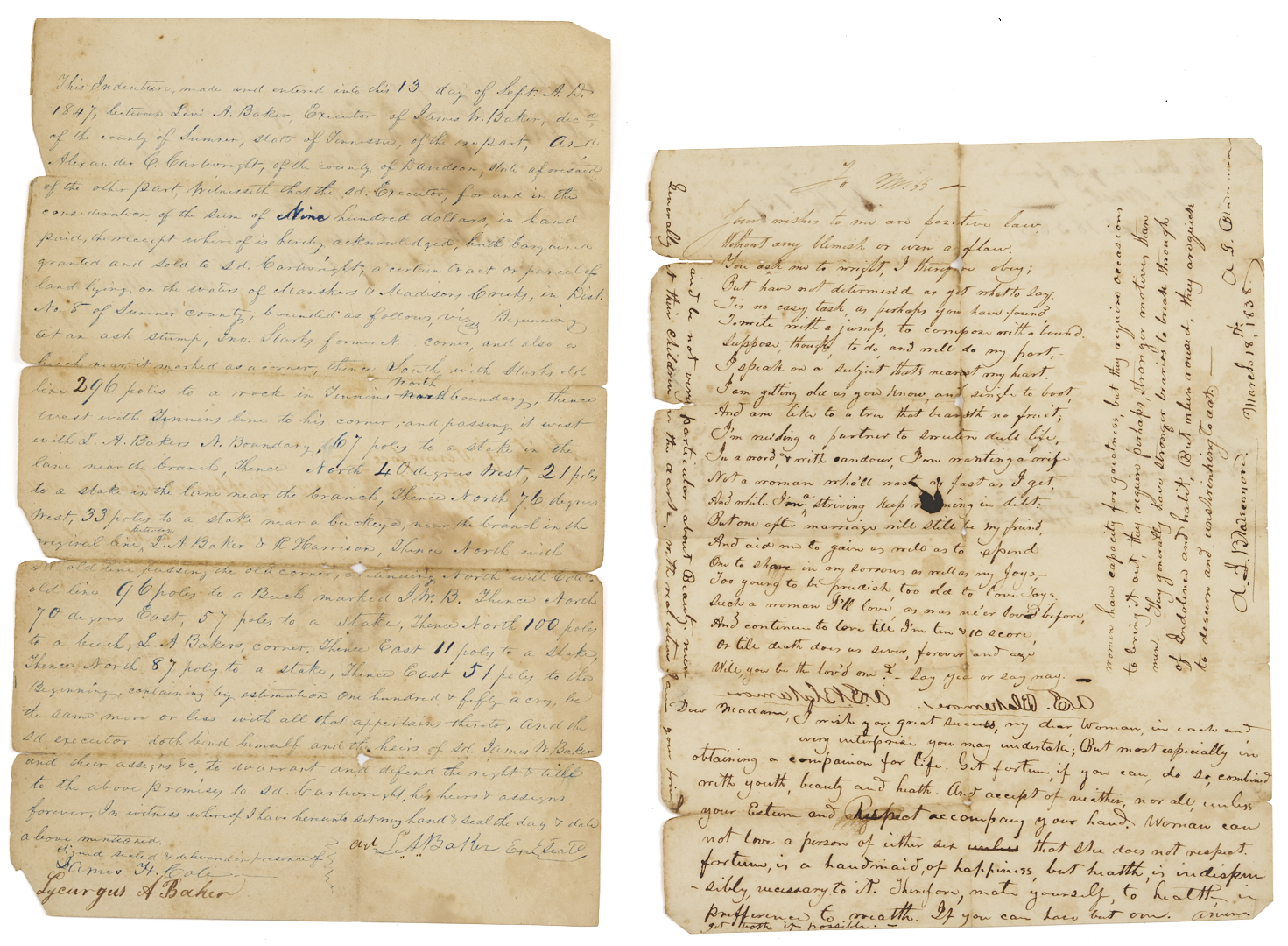 Lot 1083: Blakemore/Turpin Family Archive Incl. Civil-War Related, Nashville & Middle TN, 1820s-1950s