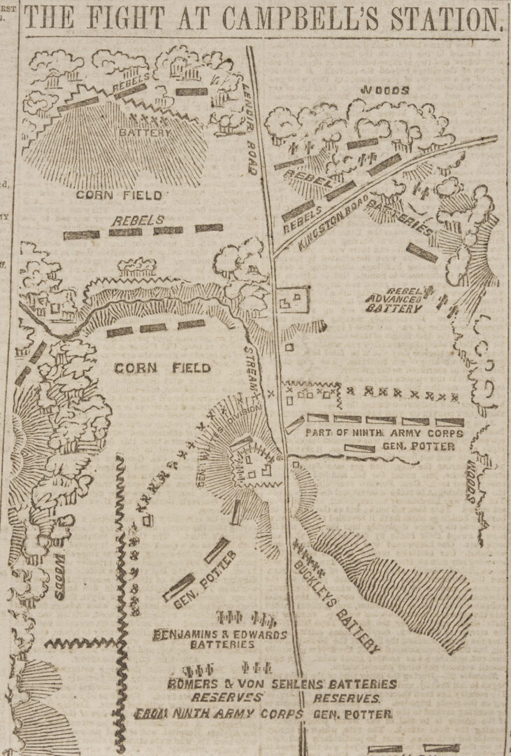 Lot 1084: 2 Newspapers, Relic Revolver, Minie balls and Clay Pipe, Hollybrook Farm, Blount Co.