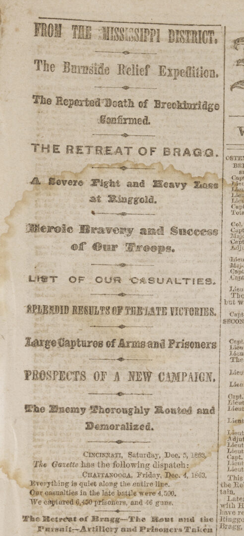 Lot 1084: 2 Newspapers, Relic Revolver, Minie balls and Clay Pipe, Hollybrook Farm, Blount Co.
