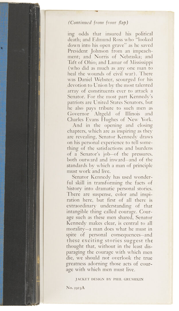 Lot 1088: John F. Kennedy book, Profiles in Courage, Signed