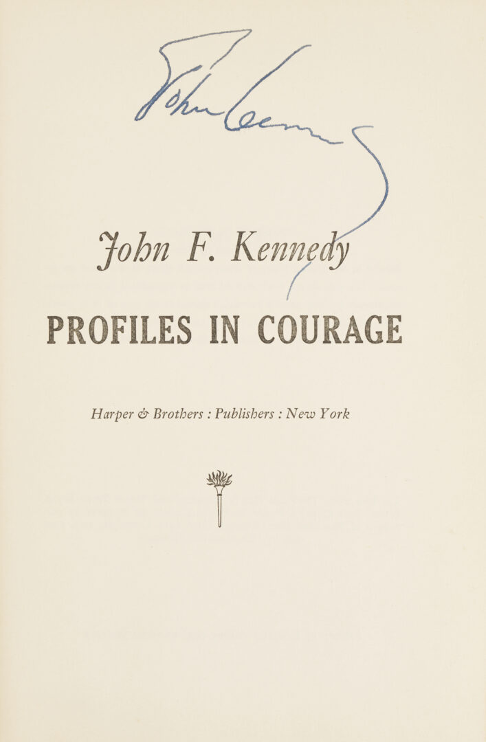 Lot 1088: John F. Kennedy book, Profiles in Courage, Signed