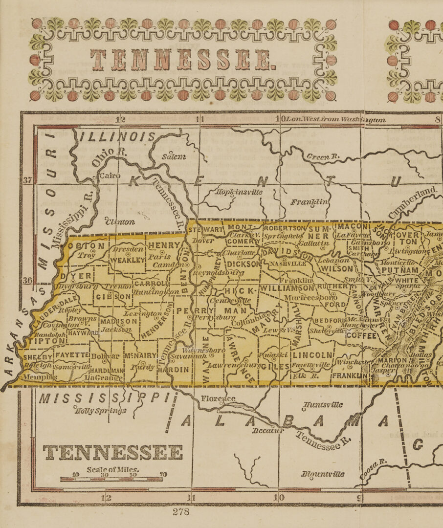 Lot 1089: Group of 5 Maps of Tennessee