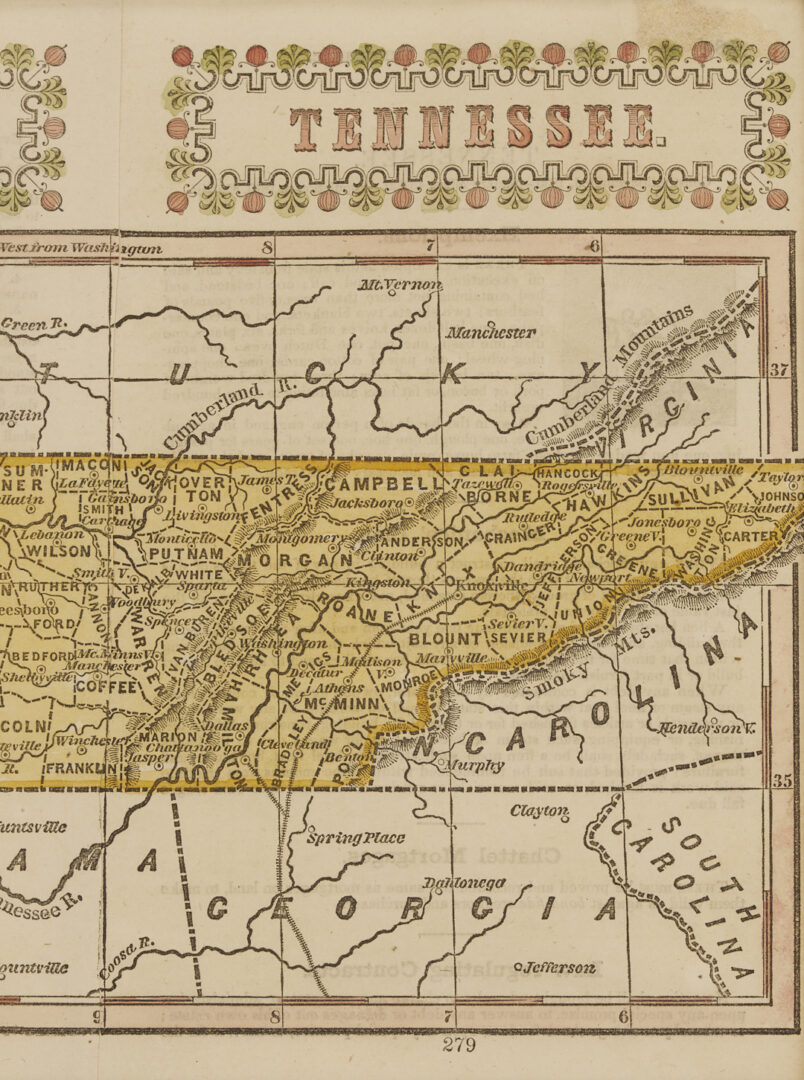 Lot 1089: Group of 5 Maps of Tennessee