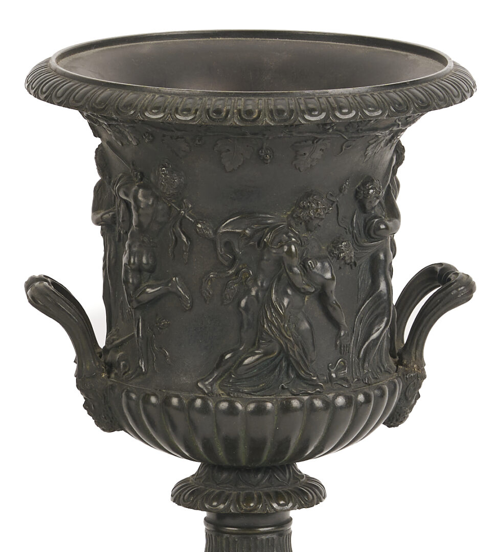 Lot 108: Pr. Bronze Grand Tour Bronze Figures Plus Pair of Urns