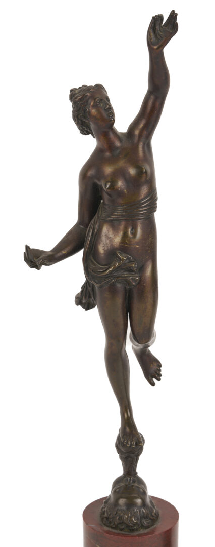 Lot 108: Pr. Bronze Grand Tour Bronze Figures Plus Pair of Urns