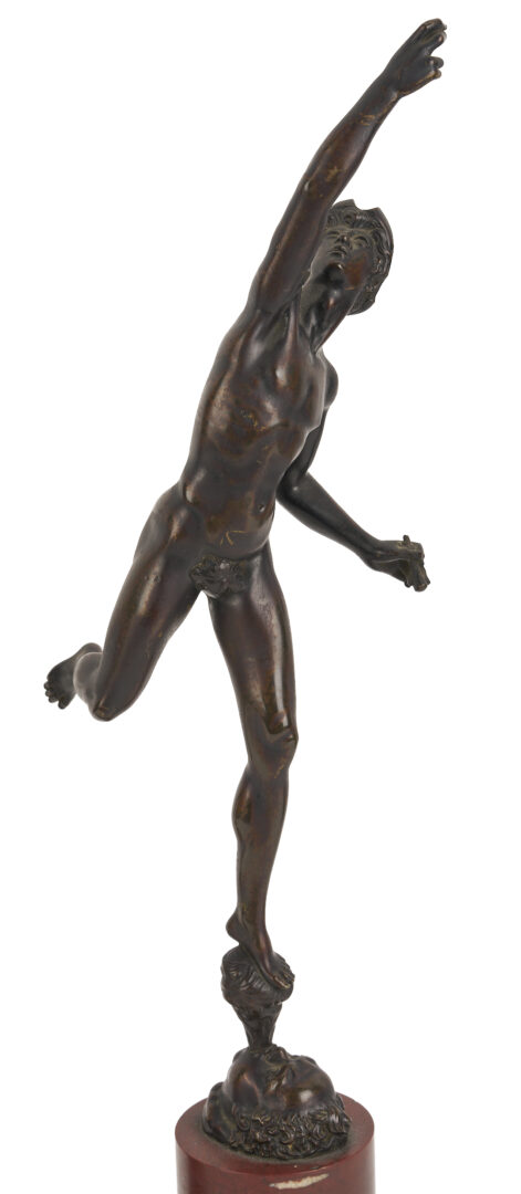 Lot 108: Pr. Bronze Grand Tour Bronze Figures Plus Pair of Urns