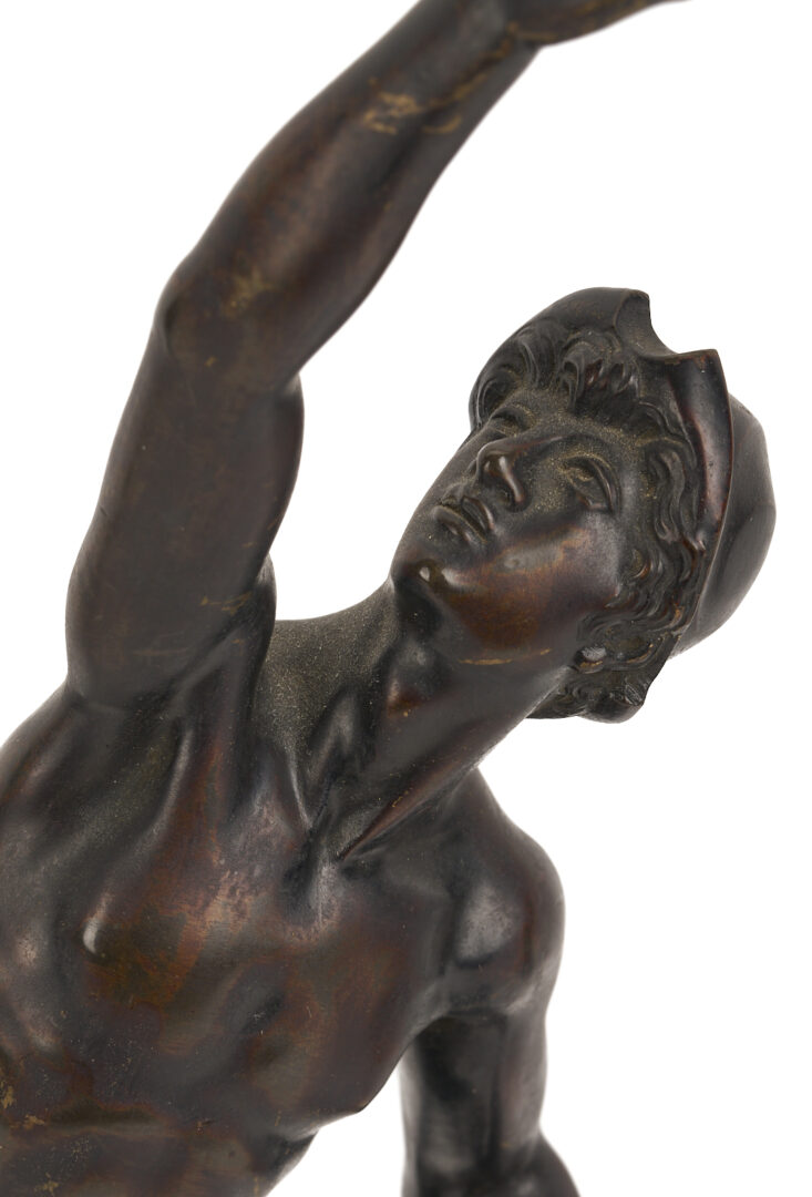 Lot 108: Pr. Bronze Grand Tour Bronze Figures Plus Pair of Urns