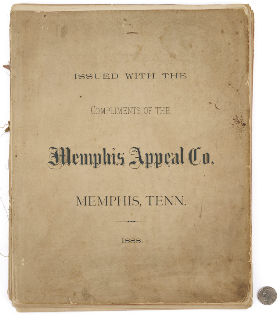 Lot 1090: Rare Memphis 1888 Publication: The City of Memphis Illustrated
