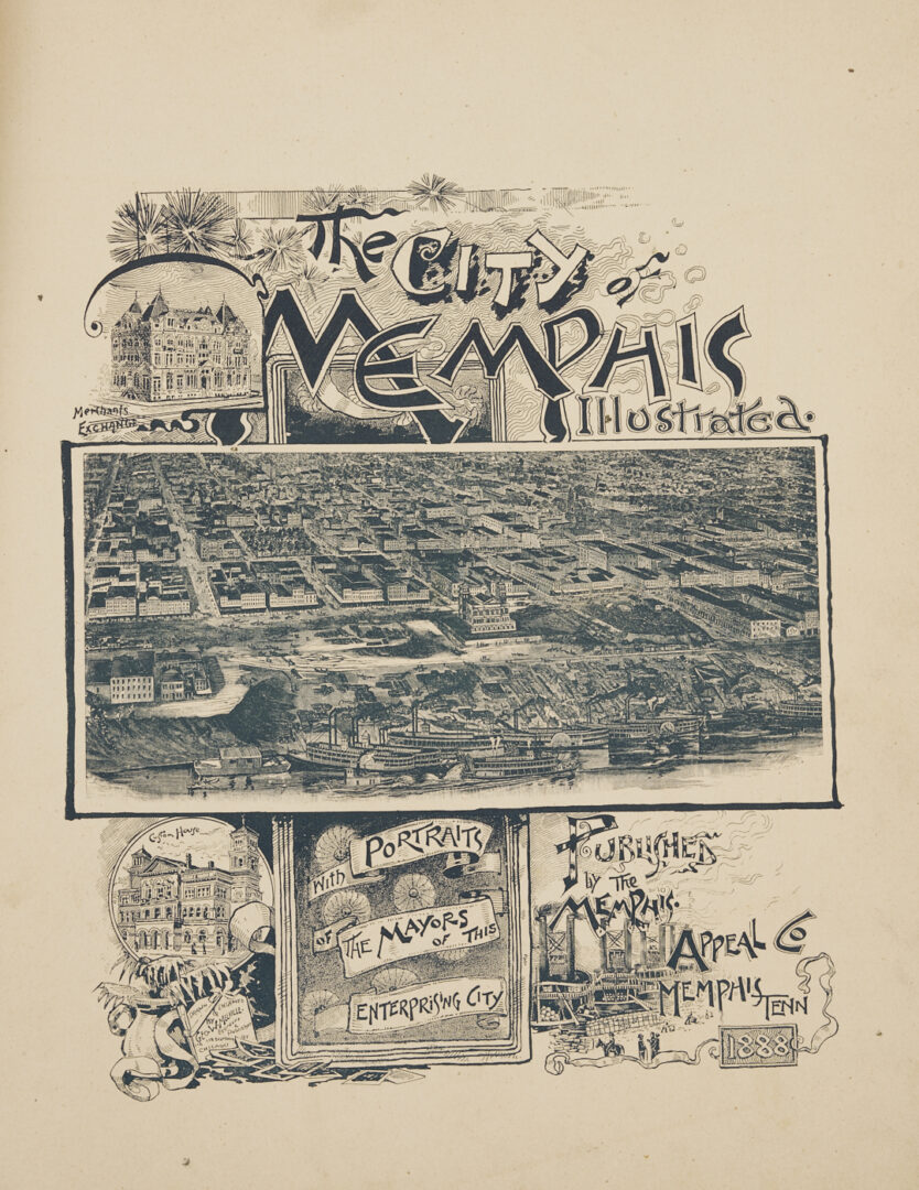 Lot 1090: Rare Memphis 1888 Publication: The City of Memphis Illustrated