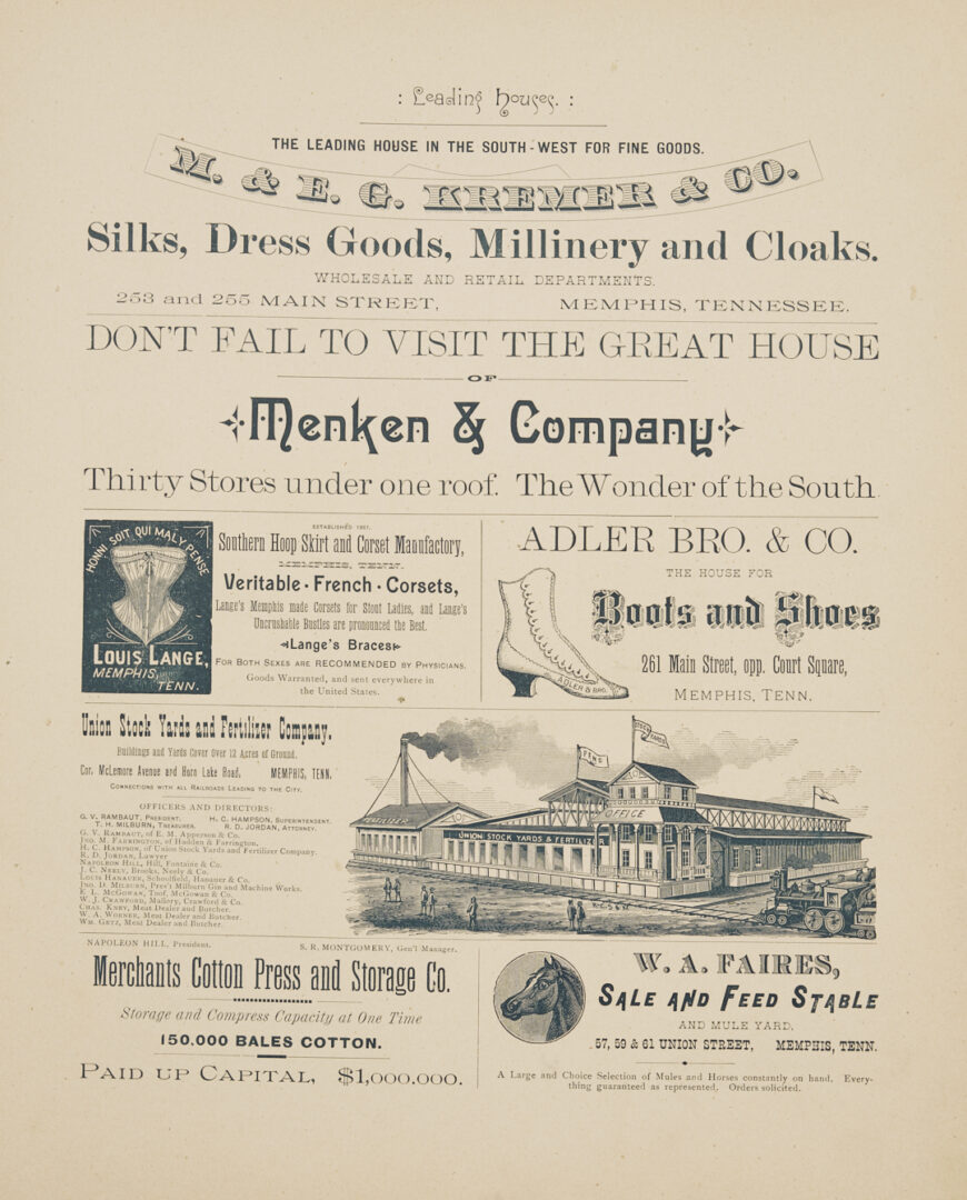 Lot 1090: Rare Memphis 1888 Publication: The City of Memphis Illustrated