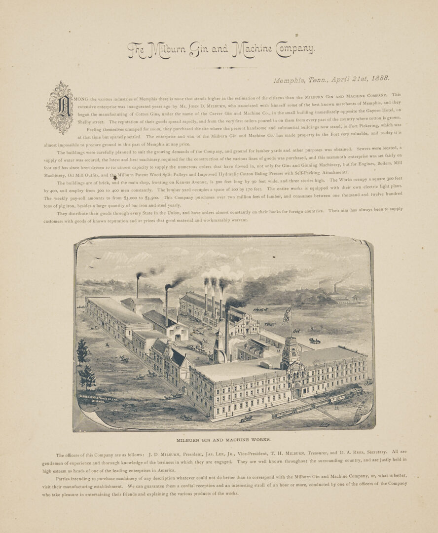 Lot 1090: Rare Memphis 1888 Publication: The City of Memphis Illustrated