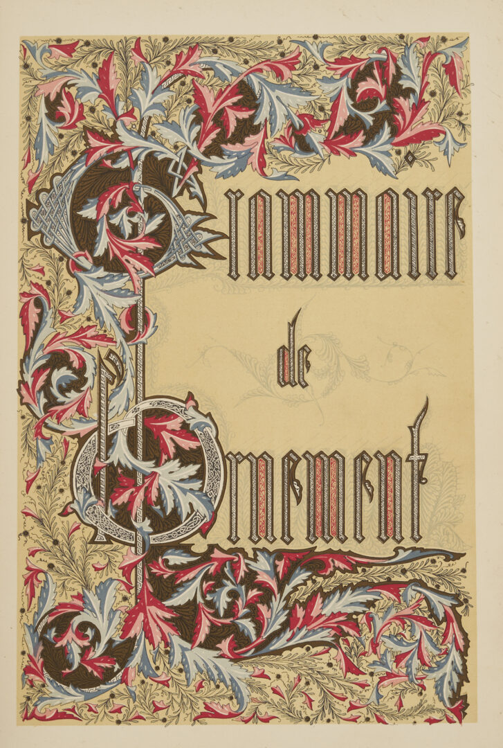 Lot 1091: 2 Design Portfolios: Owen Jones and Guerinet