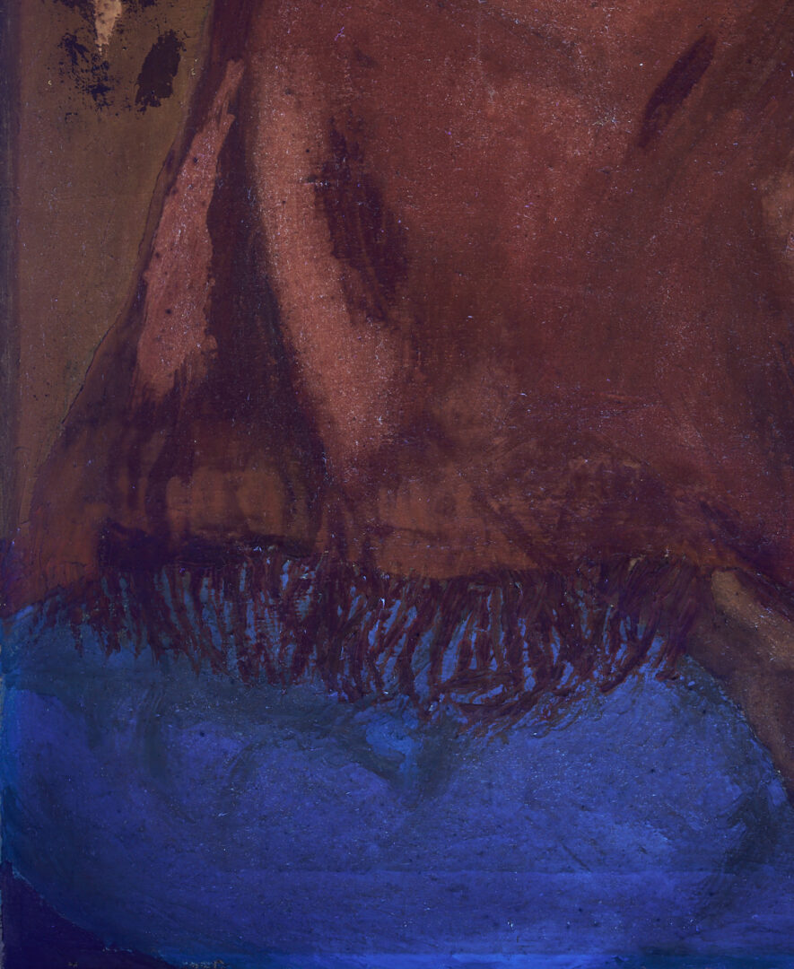 Lot 1094: Early Francisco Mora O/C Painting, Portrait of a Mexican Girl, 1947