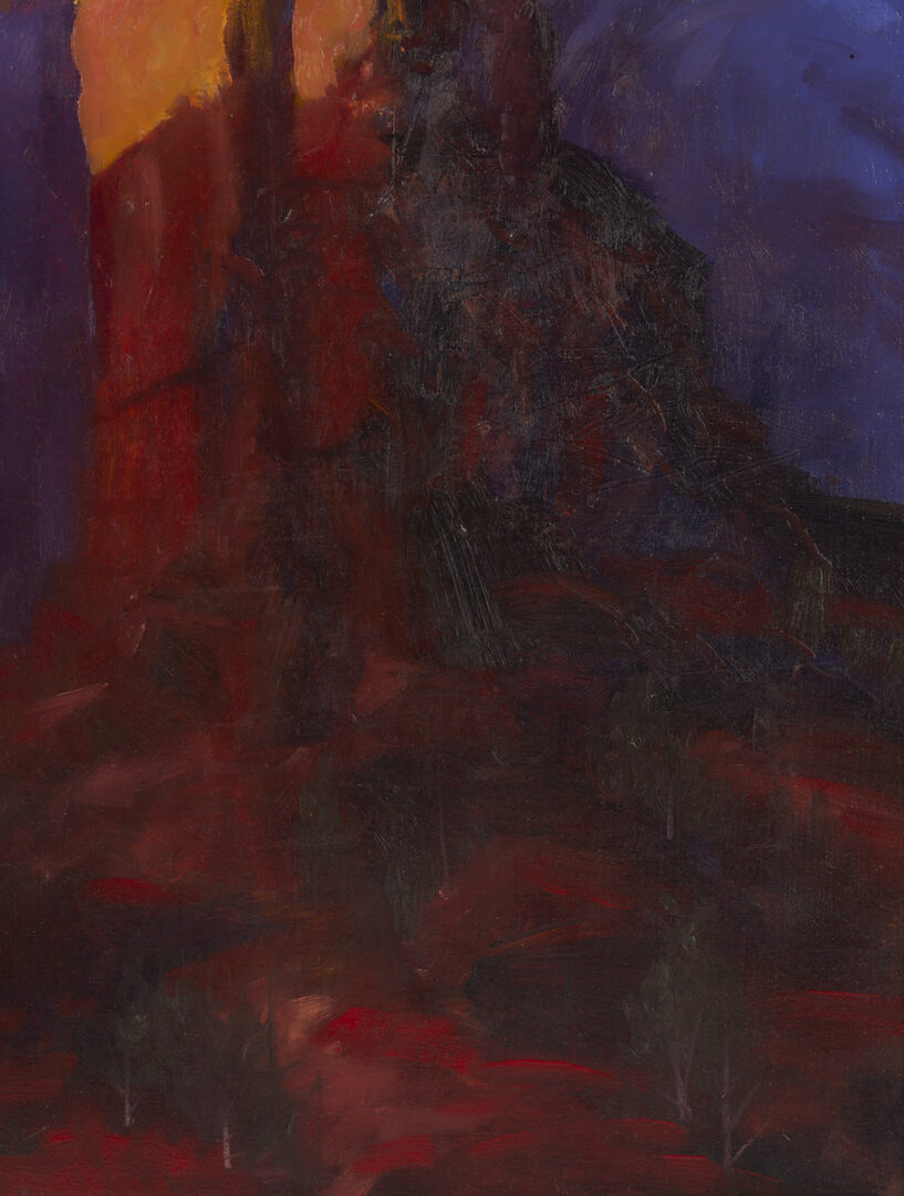 Lot 1096: 2 American Southwest Landscape Paintings, Harold Lyon & Darryl Steele