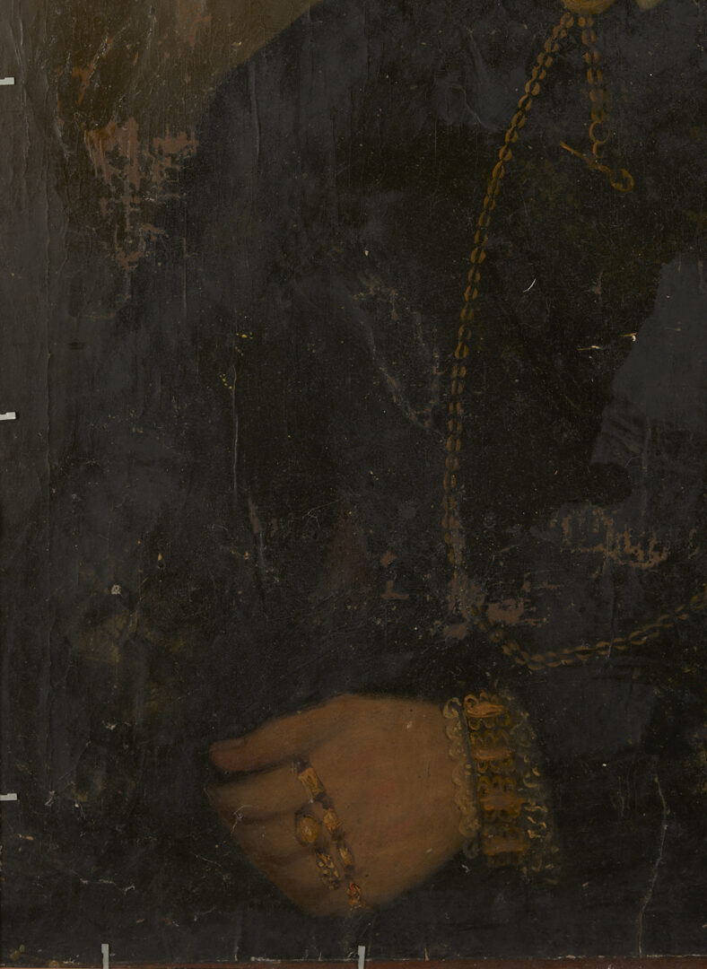 Lot 1100: Double Sided Folk Art Portrait, 2 Ladies