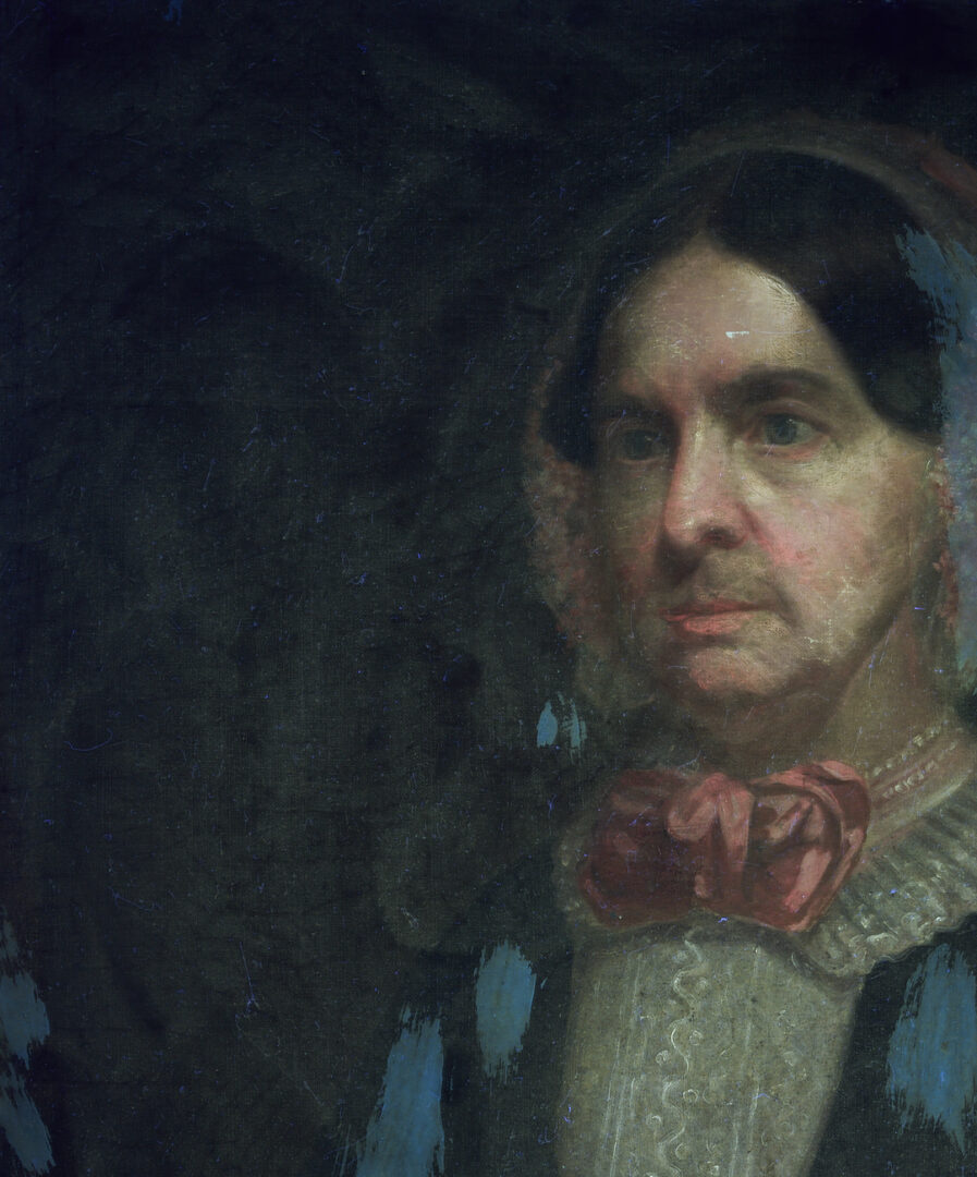 Lot 1100: Double Sided Folk Art Portrait, 2 Ladies