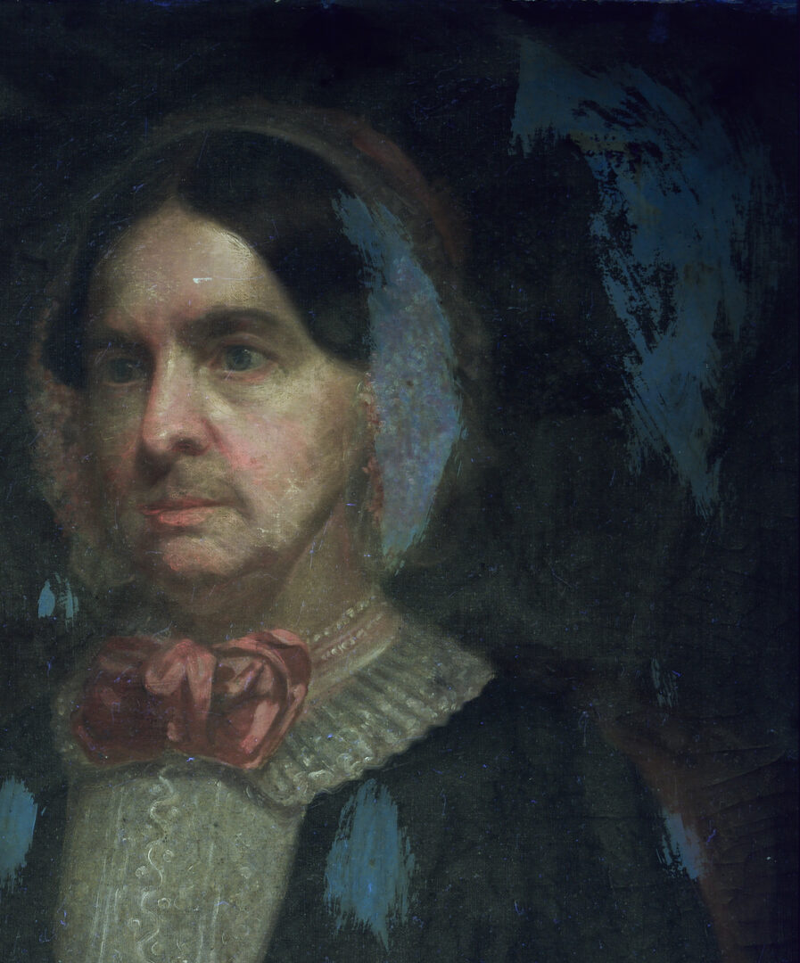 Lot 1100: Double Sided Folk Art Portrait, 2 Ladies