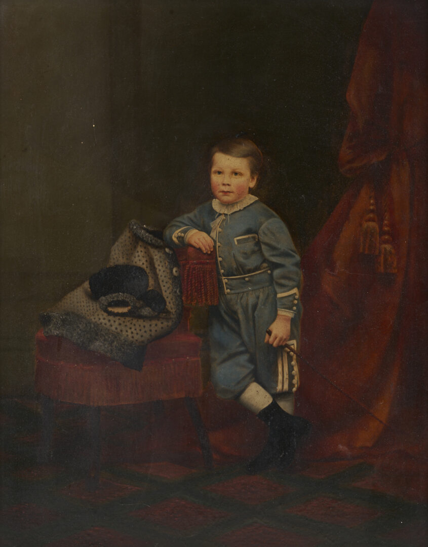 Lot 1101: Oil Portrait & CDV of a Little Boy, c. 1870