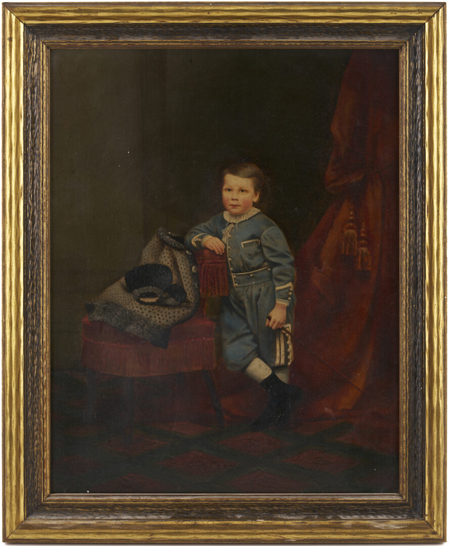 Lot 1101: Oil Portrait & CDV of a Little Boy, c. 1870