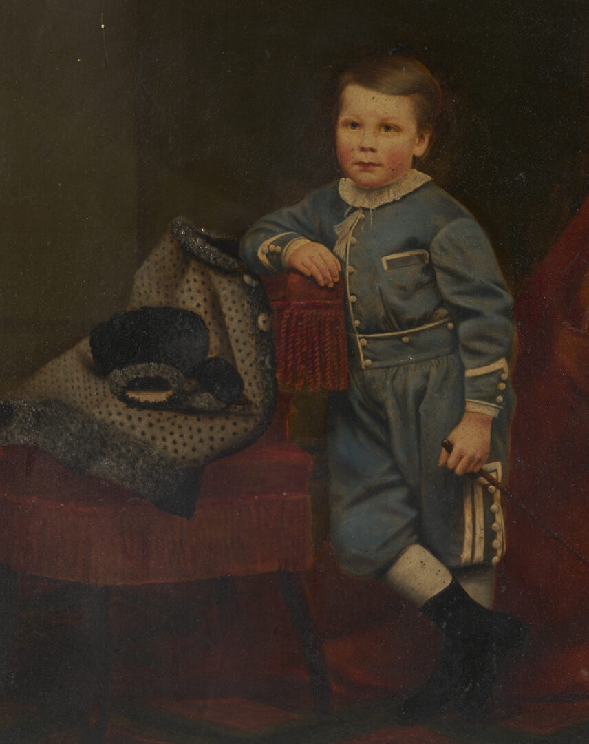 Lot 1101: Oil Portrait & CDV of a Little Boy, c. 1870