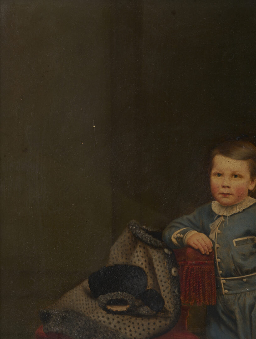 Lot 1101: Oil Portrait & CDV of a Little Boy, c. 1870