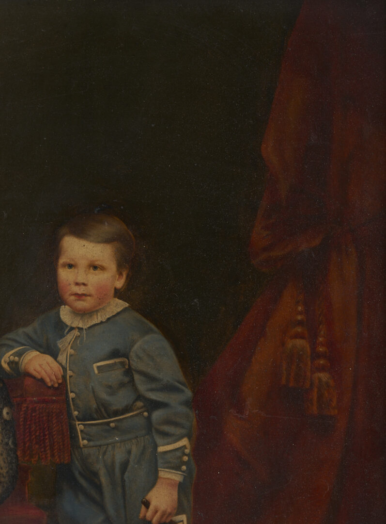 Lot 1101: Oil Portrait & CDV of a Little Boy, c. 1870