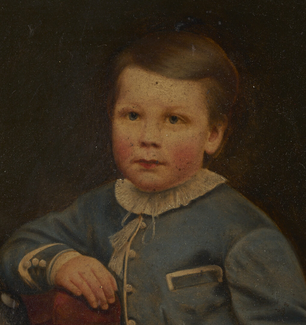 Lot 1101: Oil Portrait & CDV of a Little Boy, c. 1870