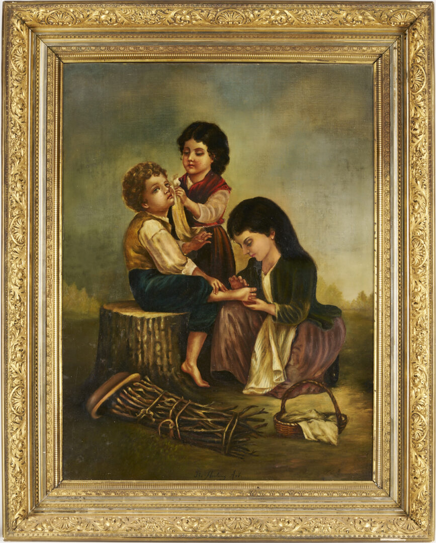 Lot 1102: F. C. Saunders O/C Painting, The Healing Art