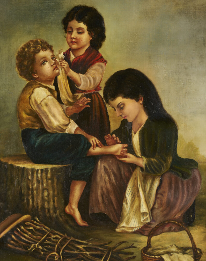 Lot 1102: F. C. Saunders O/C Painting, The Healing Art