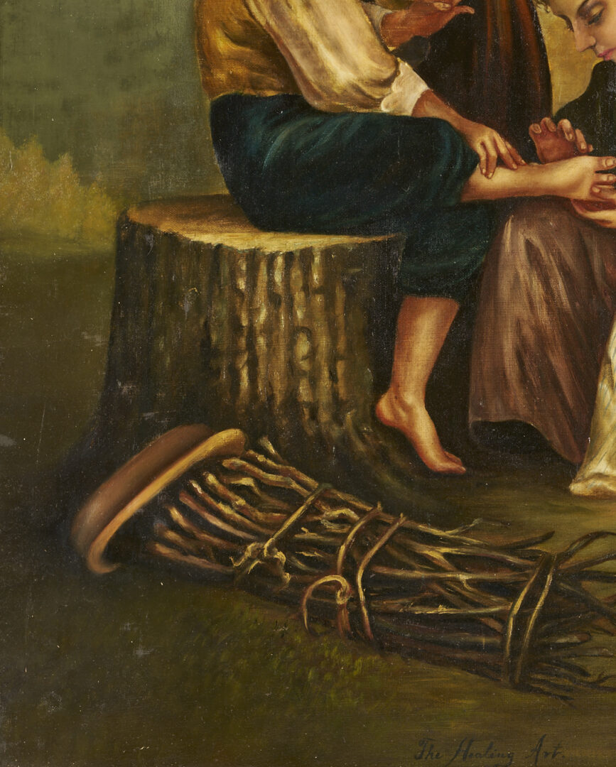 Lot 1102: F. C. Saunders O/C Painting, The Healing Art