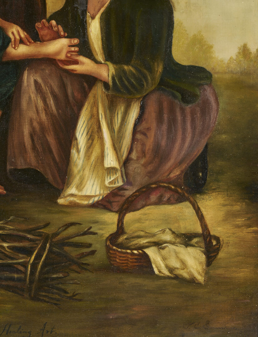 Lot 1102: F. C. Saunders O/C Painting, The Healing Art