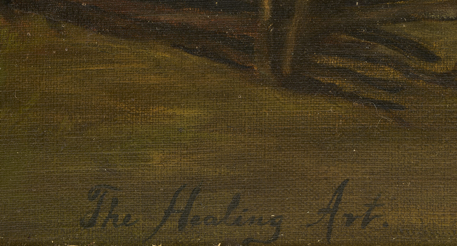 Lot 1102: F. C. Saunders O/C Painting, The Healing Art