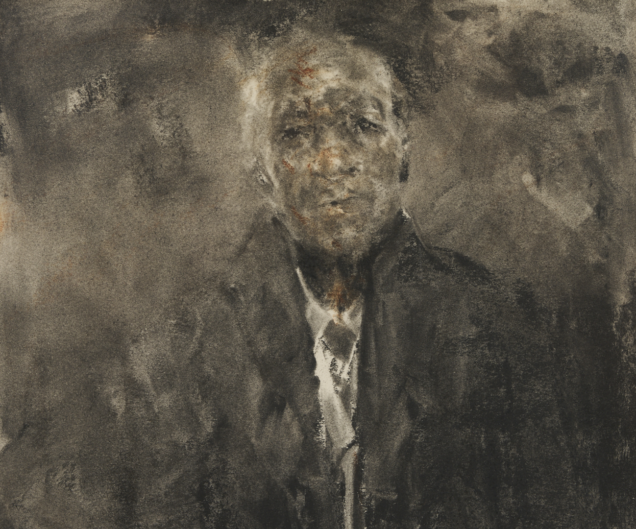 Lot 1105: 2 Ramon Kelley Conte Crayon Portrait Drawings